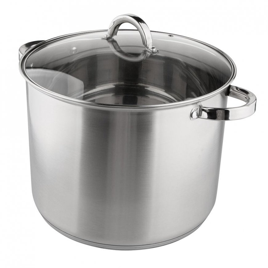 Altomdesign puodas su stikliniu dangčiu Fabio, 15 l – 2