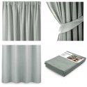 Night curtain AmeliaHome BLACKOUT 140X245 cm, 1 pc., tape/hooks, color: silver