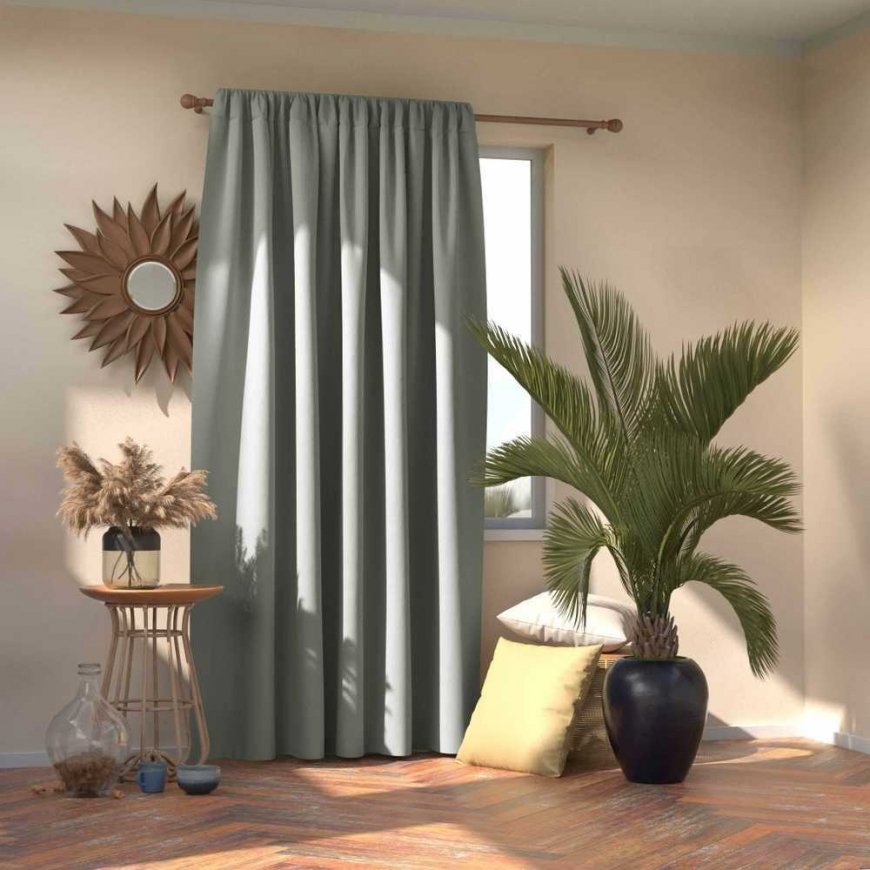 Night curtain AmeliaHome BLACKOUT 140X245 cm, 1 pc., tape/hooks, color: silver – 2