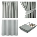 Night curtain AmeliaHome BLACKOUT 140X245 cm, 1 pc., tape/hooks, color: silver
