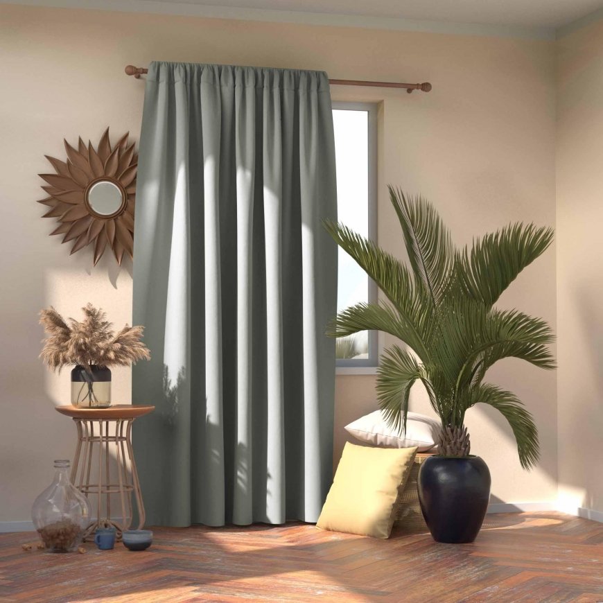 Night curtain AmeliaHome BLACKOUT 140X245 cm, 1 pc., tape/hooks, color: silver – 5