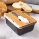 PORCELANOWA MASELNICZKA Z NOŻYKIEM POKRYWKA AKACJA KLAUSBERG KB-7784 Juoda PORCELANOWA MASELNICZKA Z NOŻYKIEM POKRYWKA AKACJA KLAUSBERG KB-7784 Juoda