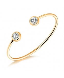 Troli Open one-piece bracelet with zircons