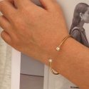 Troli Open one-piece bracelet with zircons Troli Open one-piece bracelet with zircons
