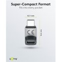 Goobay 74444 kabeļu spraudņu pāreja USB-C Sudrabs Goobay 74444 kabeļu spraudņu pāreja USB-C Sudrabs