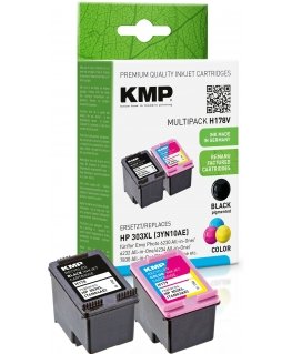 KMP 1763,4005 mustekasetti 2 kpl Yhteensopiva musta, Syaani, Magenta, Keltainen