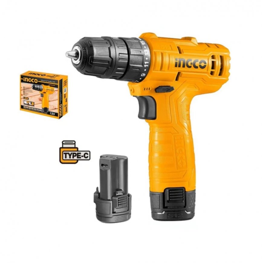 Ingco CDLI12428 drill 750 RPM Yellow