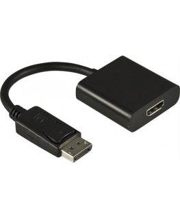 Deltaco DP-HDMI13 videokaapeli-adapteri 0,2 m DisplayPort HDMI-tyyppi A (vakio) musta