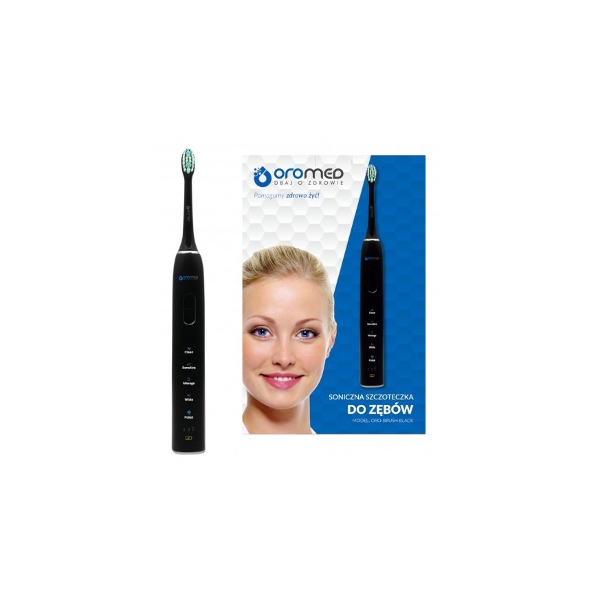 Oromed ORO-BRUSH BLACK sähköhammasharja Aikuinen Sonic-hammasharja musta