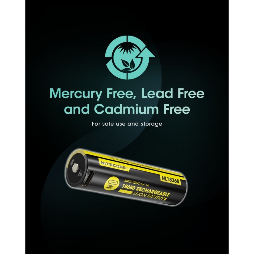 Nitecore NL1836R ladattava akku Litiumioni (Li-Ion) 3600 mAh 3,6 V – 3