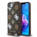 Case Guess 4G Ring Triangle Logo MagSafe for iPhone 16e brown
