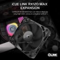 Corsair iCUE LINK RX120 MAX Kompiuterio korpusui Ventiliatorius 12 cm Juoda 1 vnt
