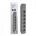 Qoltec 50277 удлинитель 1,8 m 6 розетка(и) Для помещений Серый Qoltec 50277 удлинитель 1,8 m 6 розетка(и) Для помещений Серый
