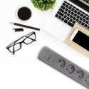 Qoltec 50277 power extension 1.8 m 6 AC outlet(s) Indoor Grey Qoltec 50277 power extension 1.8 m 6 AC outlet(s) Indoor Grey