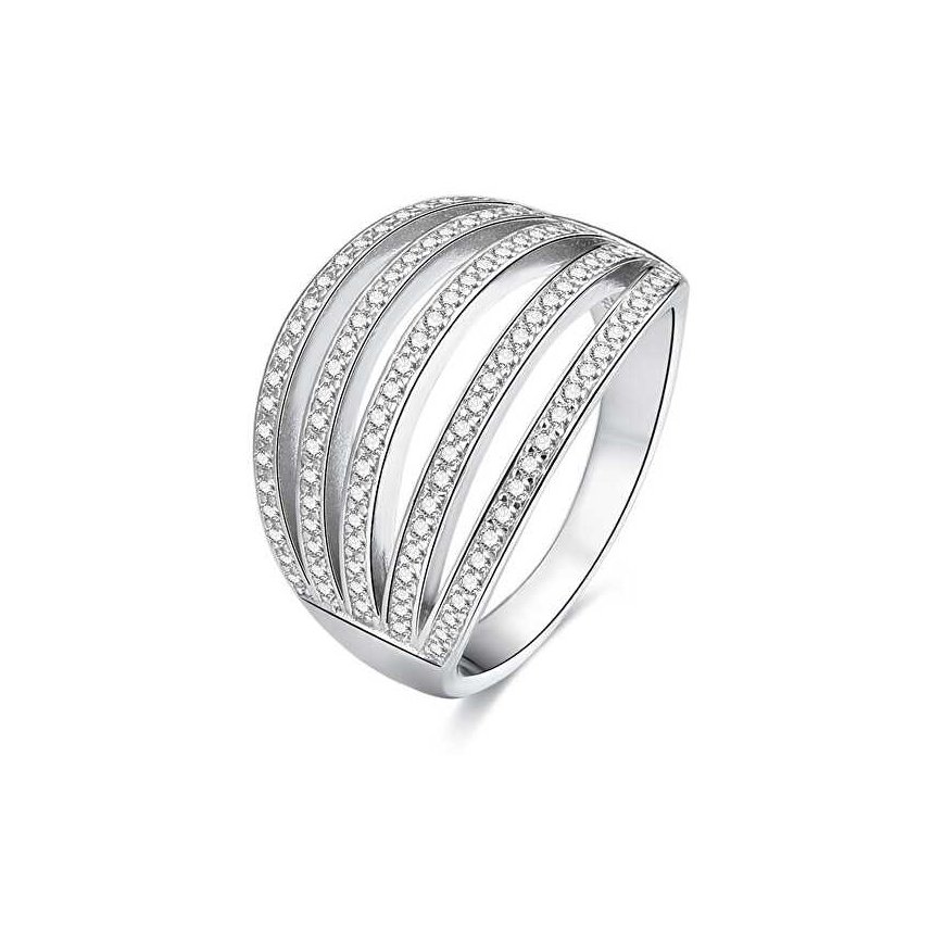 Beneto Silver ring with zircons AGG338