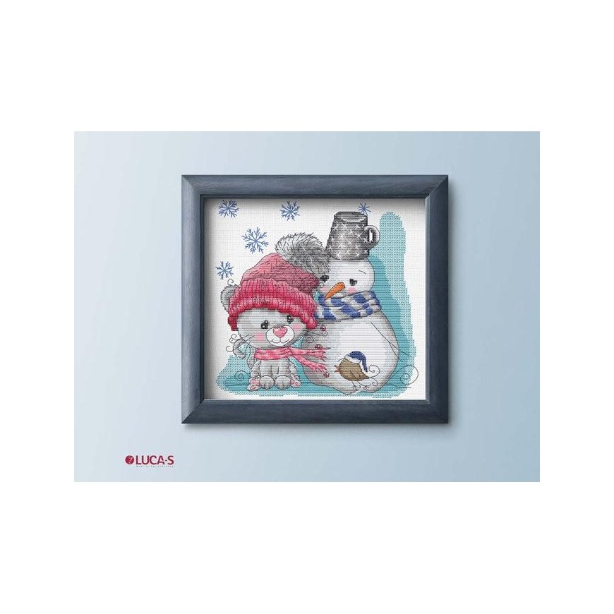 luca S Cross stitch kit Cat and friends SB1199