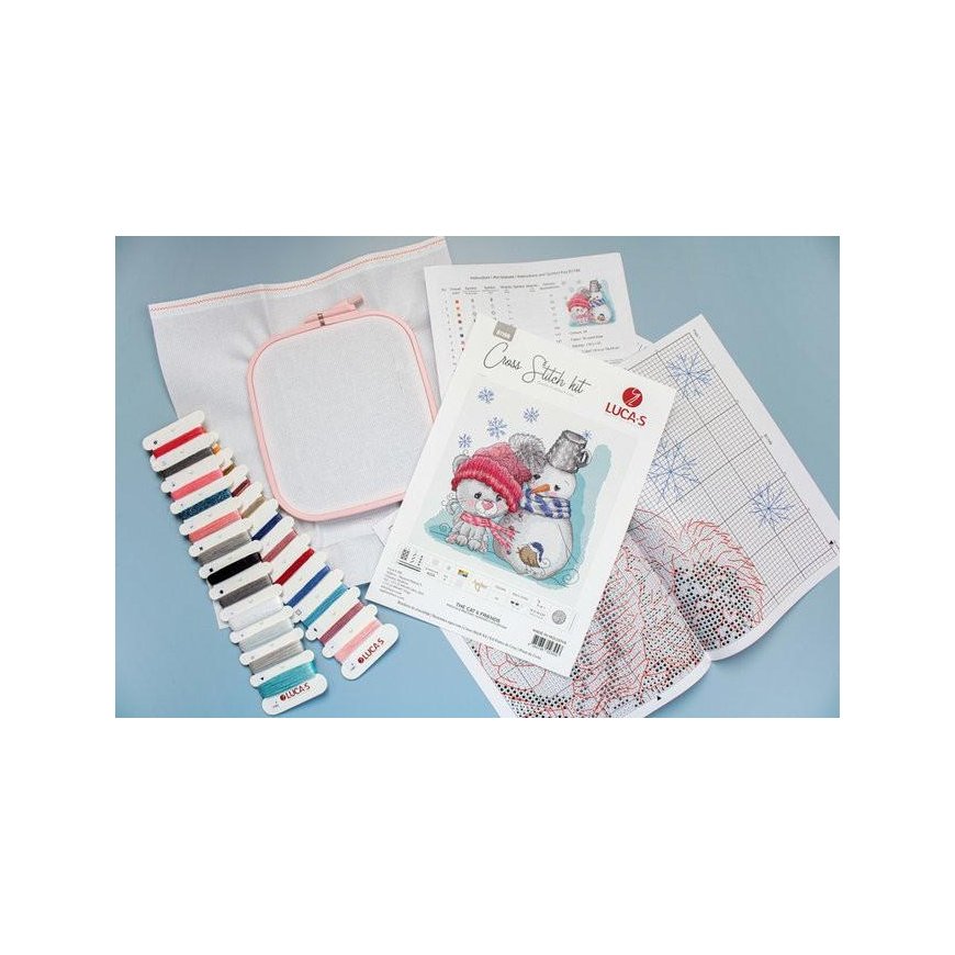 luca S Cross stitch kit Cat and friends SB1199 – 3