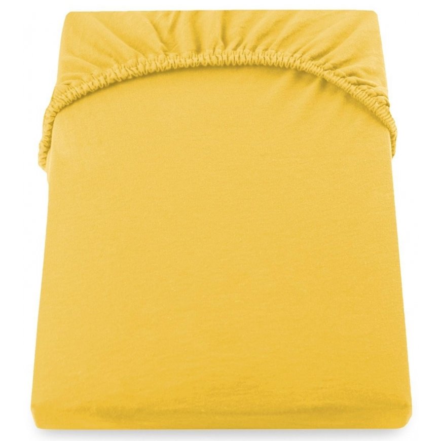 DecoKing Amber fitted sheet, yellow, 90x200 cm, with elastic – 2