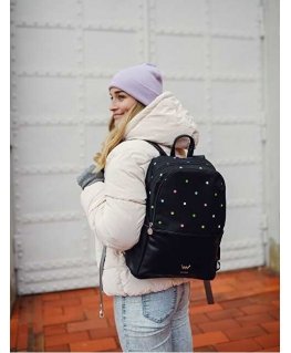 Vuch Women's Backpack Zane Dotty Black
