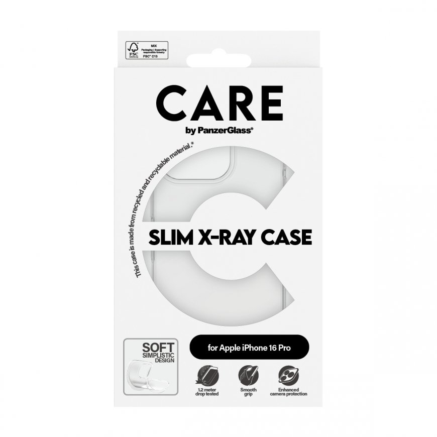 PanzerGlass CARE by PG TP X-Ray Soft B iPhone16P 6.3 mobilo telefonu apvalks Aploksne Caurspīdīgs – 3