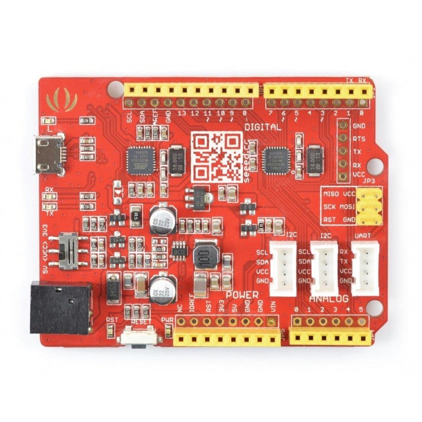 Seeed Studio Seeeduino v4.2 3.3V/5V, suderinamas su Arduino – 2