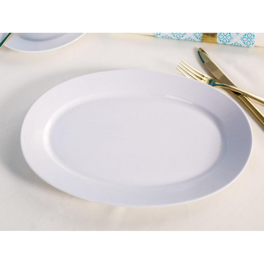 MARIAPAULA CLASSICS WHITE OVAL PLATE 33CM – 2