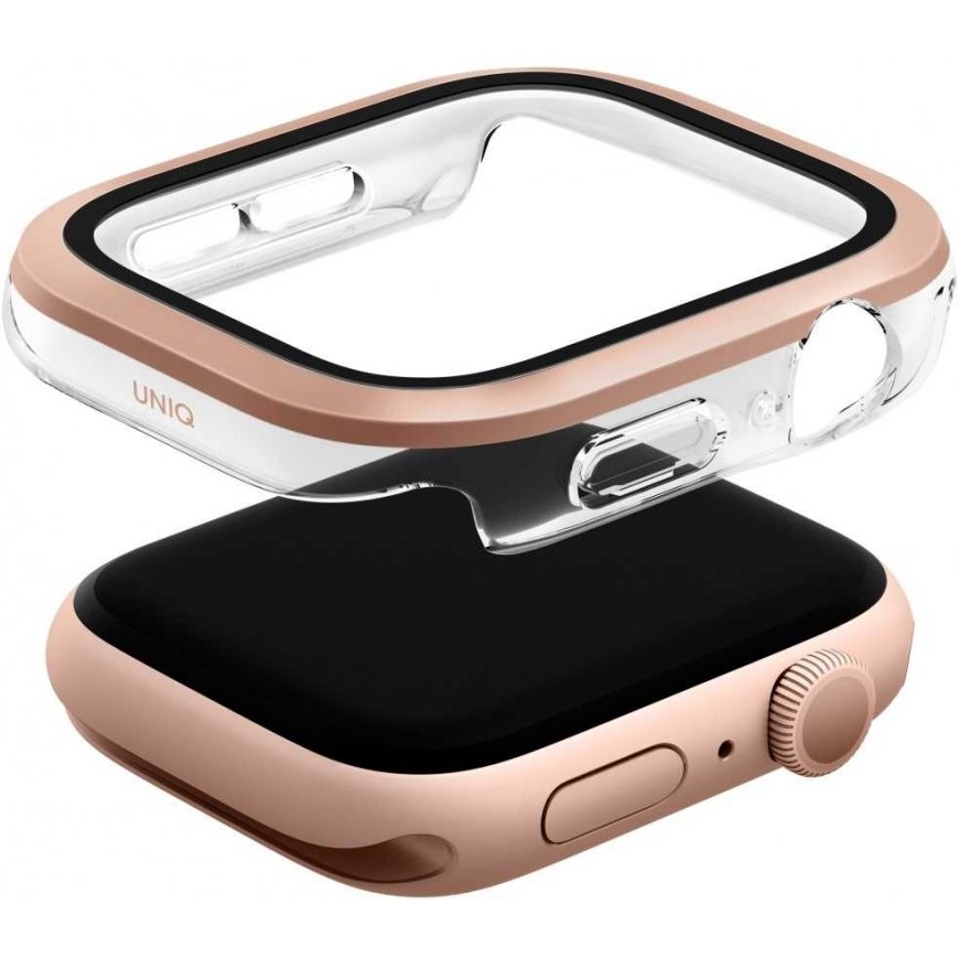 Case UNIQ Voute for Apple Watch Series 10 46mm tempered glass rose gold – 2