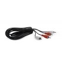Cablexpert CCA-2R2R-6 audiokaabel 1,8 m 2 x RCA Must, Punane, Valge