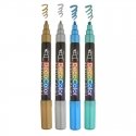 Marvy Uchida Acrylic markers "Marvy Decocolor Acrylic" 315-4M Metallic. 4 pcs Marvy Uchida Acrylic markers "Marvy Decocolor Acrylic" 315-4M Metallic. 4 pcs