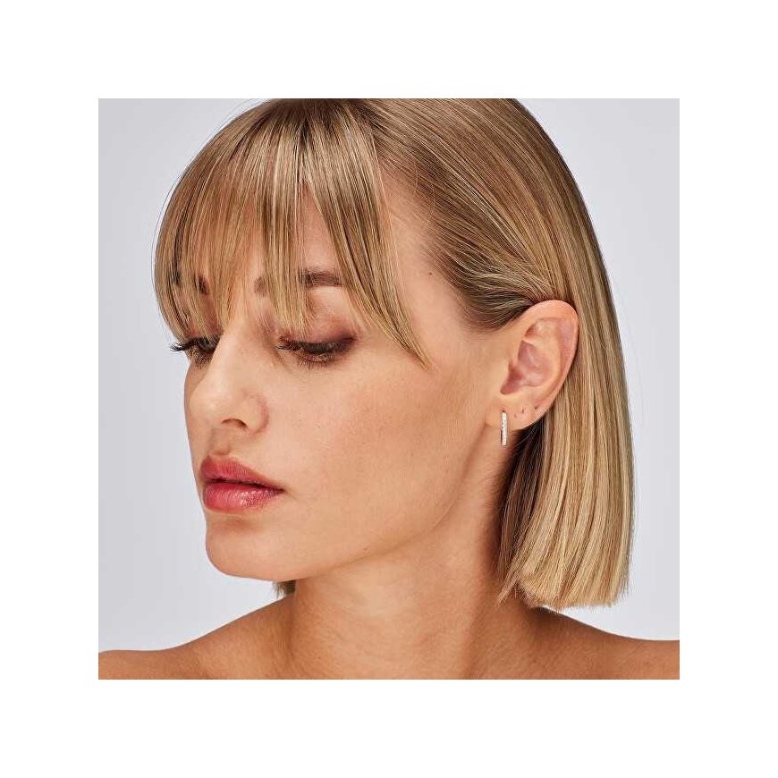 Brosway Round single earring with zircons Fancy Infinite White FIW102