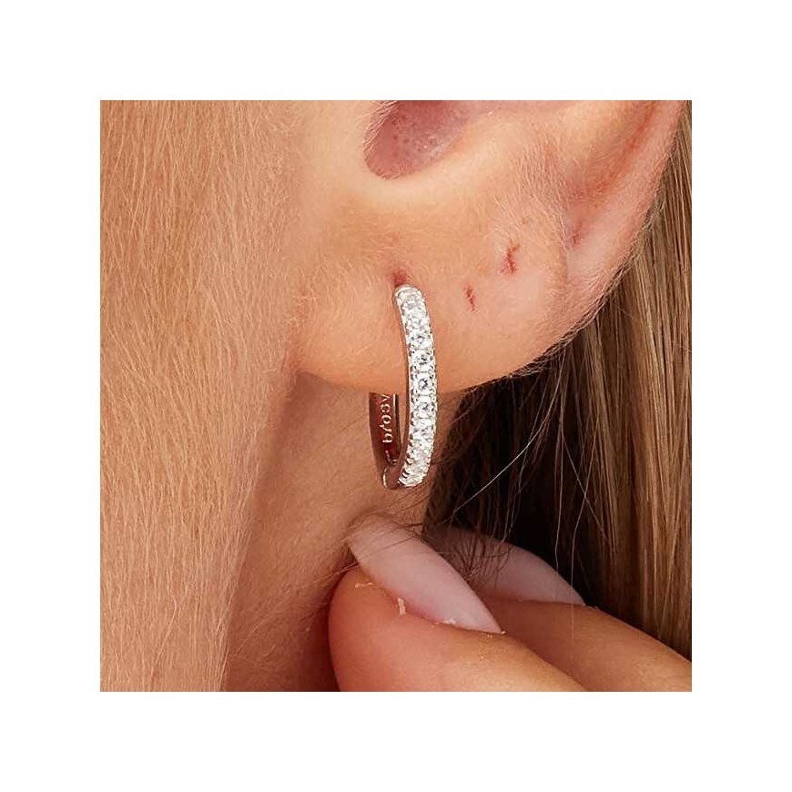 Brosway Round single earring with zircons Fancy Infinite White FIW102 – 2