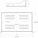 DATACOM 19" rack with perforations 2U 280mm DATACOM 19" rack with perforations 2U 280mm