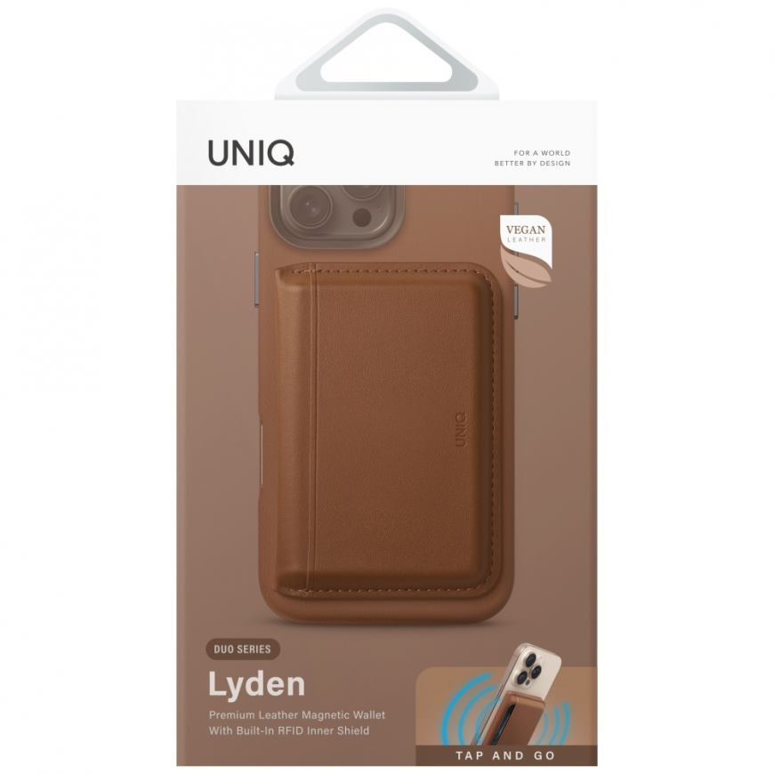 Case Uniq Lyden DS RFID Magnetic Wallet with Phone Stand - Brown – 5