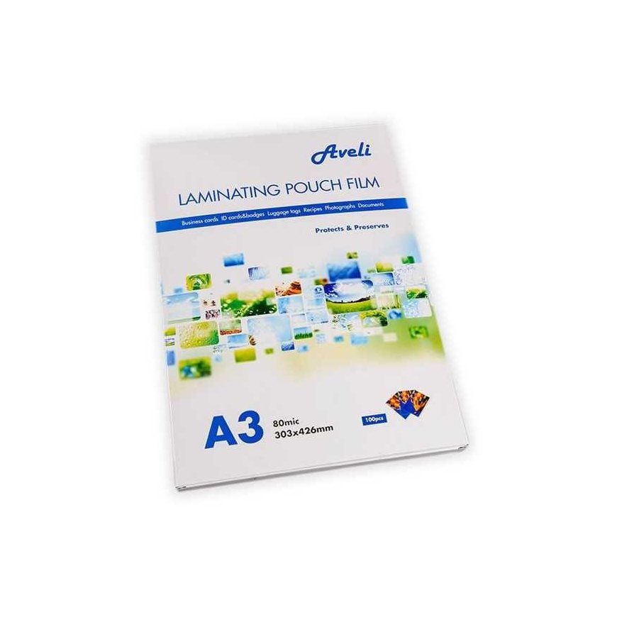 Aveli Laminating film-pockets A3/160mic (2x80), glossy