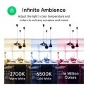 LED bulb E27, 230V, 9W, 810lm, 2700K - 6500K, RGB, smart Wi-Fi, app controlled, TUYA / Smart Life, P3 (2pcs. set), NOUS LED bulb E27, 230V, 9W, 810lm, 2700K - 6500K, RGB, smart Wi-Fi, app controlled, TUYA / Smart Life, P3 (2pcs. set), NOUS