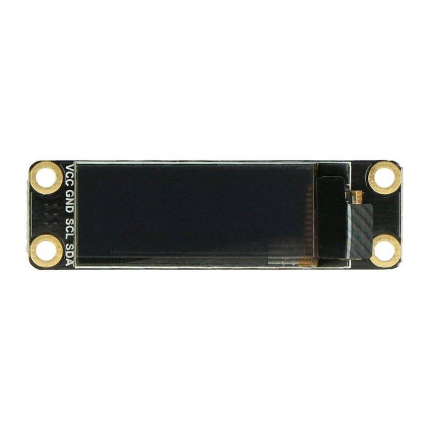 OLED monochrome display 0.91” 128 x 32 px, I2C, with chip pad, DFRobot DFR0647 – 2