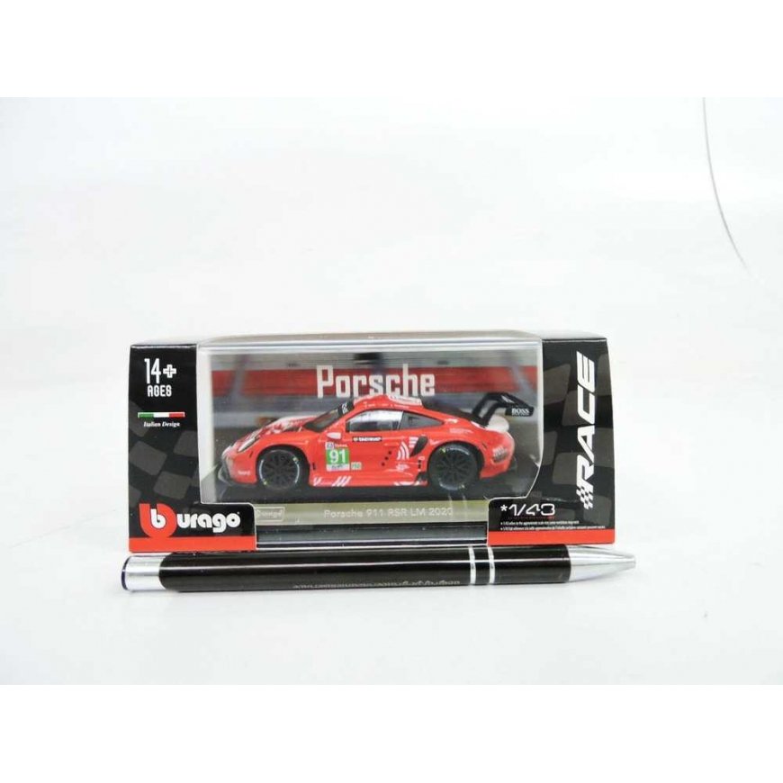 Bburago BBU 1:43 Race-Porsche911 RSR LM 2020 38308