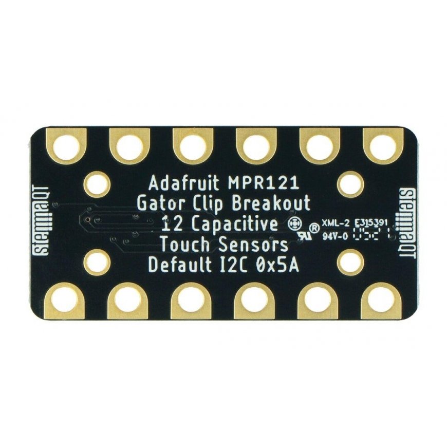 MPR121, Gator Breakout -kosketusanturi, 12-kanavainen, kapasitiivinen, STEMMA QT / Qwiic, Adafruit 4830 – 3