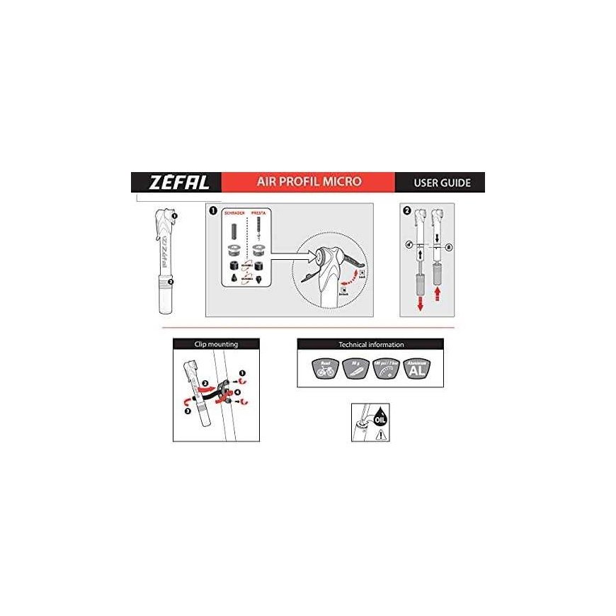 Zefal pumppu Air Profile Micro punainen – 2
