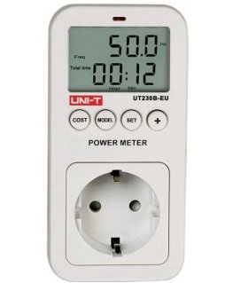 Uni-t Network lysis with measurement of voltage, current, time, power consumption and energy consumption costs