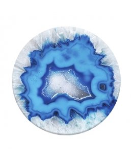 PopSockets Ice Blue Agate Mobiiltelefon/nutitelefon Sinine, Hall, Valge