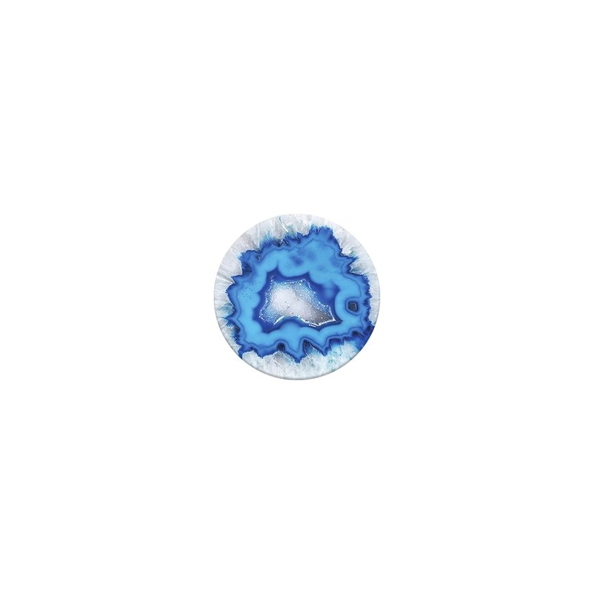 PopSockets Ice Blue Agate Mobiiltelefon/nutitelefon Sinine, Hall, Valge