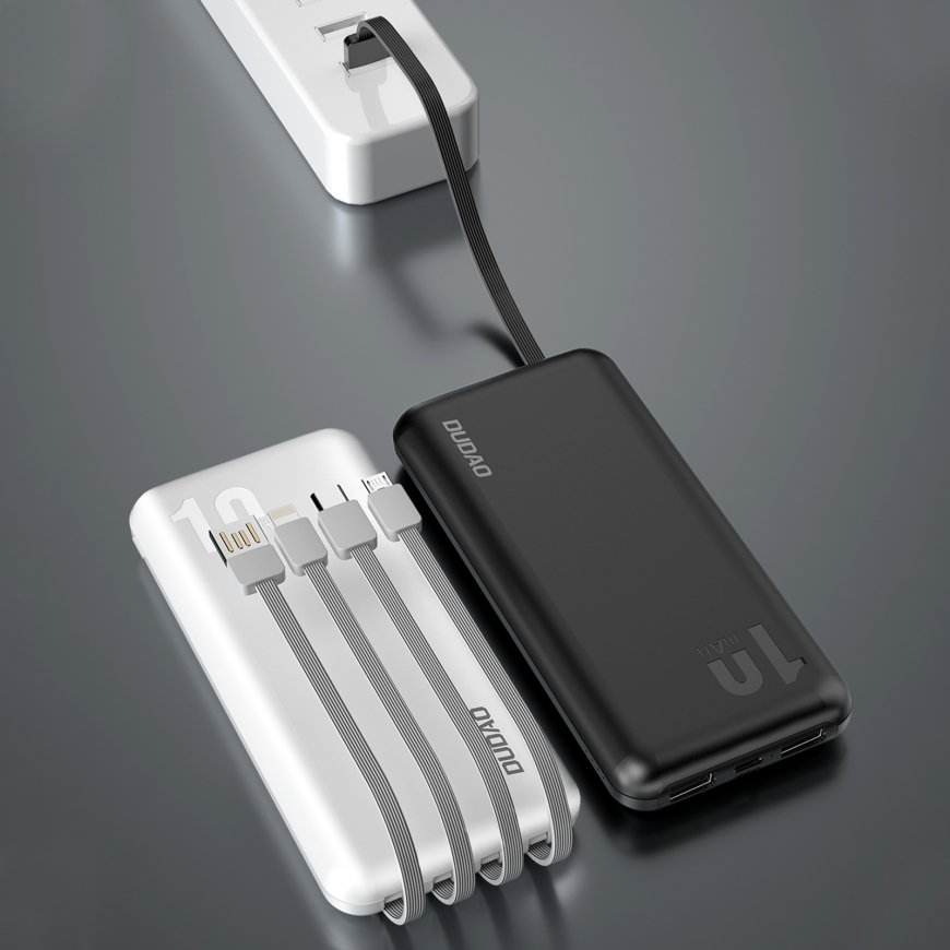 DUDAO K6Pro Universal 10000mAh Power Bank with USB Cable Type C Lightning white – 4