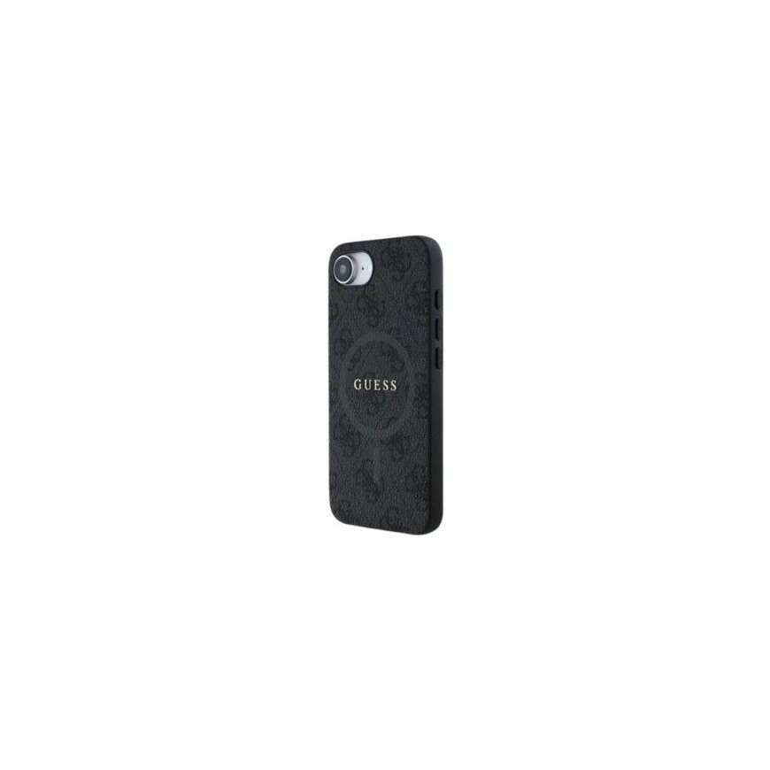 Case Guess 4G Ring Classic Logo MagSafe for iPhone 16e black