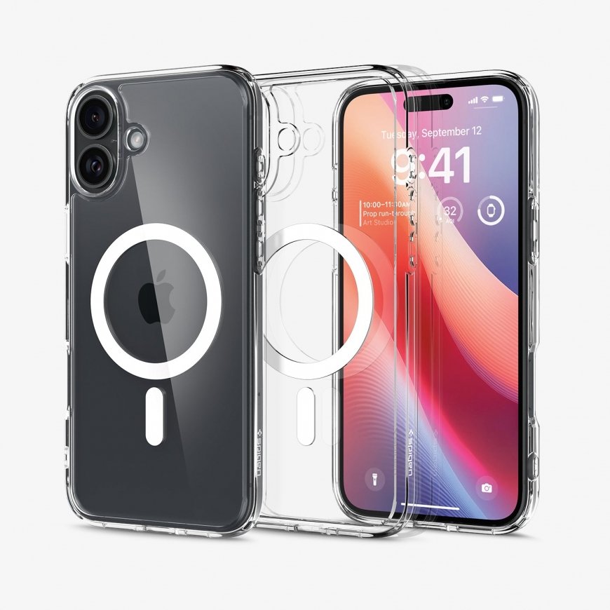 Spigen Ultra Hybrid (MagFit) mobile phone case 15.5 cm (6.1") Cover Transparent, White – 4