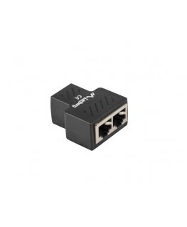 Lanberg ADS-RJ45-2RJ45-OS kaablijagur või -ühendaja Kaabli splitter Must