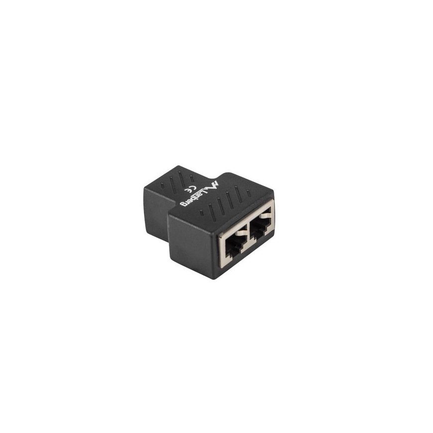Lanberg ADS-RJ45-2RJ45-OS кабельный разветвитель и сумматор Черный