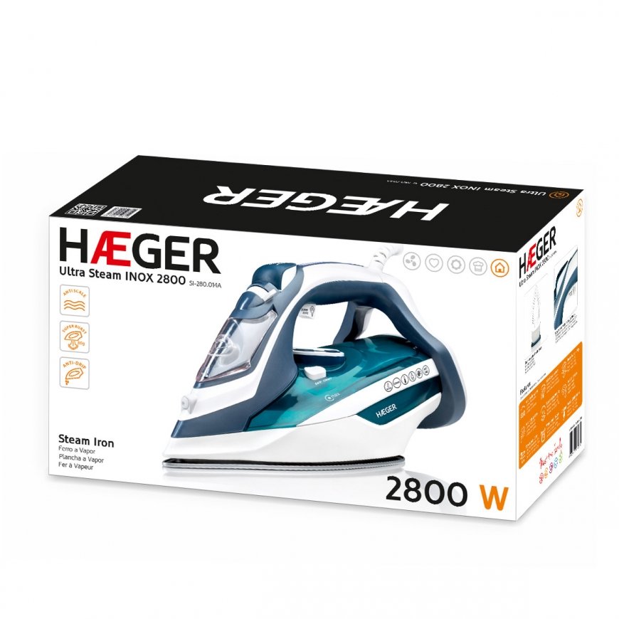 Haeger Ultra Steam 2800 Dry & Steam iron 2800 W Blue, White – 4