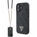 Guess PU 4G Metal Logo Crossbody Strap Case for iPhone 16 Pro Br Guess PU 4G Metal Logo Crossbody Strap Case for iPhone 16 Pro Br