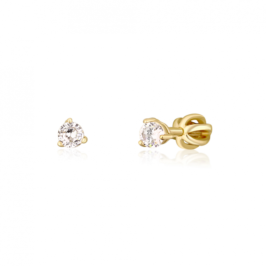 JVD Charming gold-plated earrings with zircons SVLE1501XH2GO